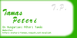 tamas peteri business card